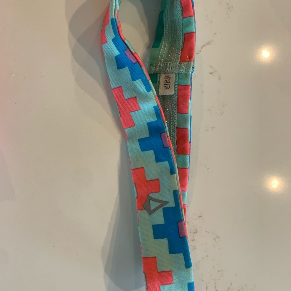 Ivivva Pink and Blue Geometric headband